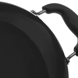 Amazon Brand - Solimo Heavy gauge, Non-toxic, Hard Anodized Deep Kadhai (Black, 1 L, Aluminium, 18 cm) image 2