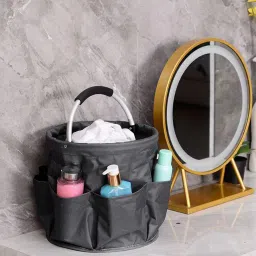 ZOOMELLA Garden Tool Bag Portable Folding Tool Organizer for Camping Travel Gardening Gray image 1