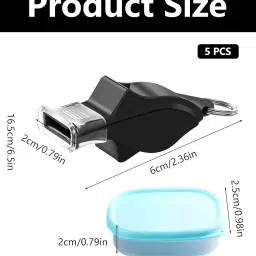 Whistle Wonder, 5-Pack Sports Whistle with High Sound, Professional Referee Whistle for Coaches, Teachers, and Emergency Response, Durable Whistles for Football, Boxing, and Gym Activities image 1