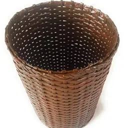 Sonas Creation Paperus, Dark Brown, Open-top Dustbin, Waste Basket, Paper Bin, Trash Can, Standard Size, 10 Liter, 11 inch Tall, Eco-Friendly, Handmade, of Paper Ropes image 4
