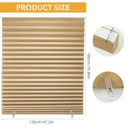 HASTHIP® Blinds for Windows Without Drill Blackout Cordless Roller Window Blinds Light Filtering Cut-to-Fit UV Protection Blind Curtains for Home Office Bedroom 47x70 Inch image 1