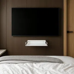 Noblenast Heavy Duty Metal Set-Top Box Stand with Stainless Steel Handles – Durable TV Receiver Organizer Shelf Holder, Non-Slip, White image 5