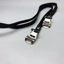 STYLEHEAVEN 2 Pieces Universal Foot Straps 50x1.2cm Reinforced Nylon for Stationary Bike Black image 2