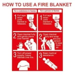 VINSU Fire Blanket for Home and Kitchen Safety – 1x1 Meter Emergency Fire Suppression Tool – High Temperature Resistant Fiberglass Blanket for Cooking, Camping, Car & Office Use image 5