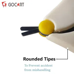 GOCART WITH G LOGO New Born Baby Safety Nail Scissors With Circular Cutter Head (White), 1 Count image 2