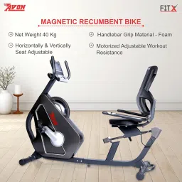Avon Fitx RECUMBENT BIKE-REC-793, Motorized with Adaptor, 16 Resistance Levels and Deluxe Comfort seats image 1