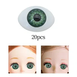 CALANDIS™ 20 Pieces 0.6Inchx0.9inch Doll Simulated Eyes Kit Decoration Easily Install Green | Other Multi-Purpose Crafting | Multi-Purpose Craft Supplies image 5