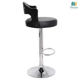 Nityam Modern Adjustable Height Bar Stool Chair Suitable for Kitchen Home Cafeteria Bar Cafe Dining Office Shops (Color-Black) image 5