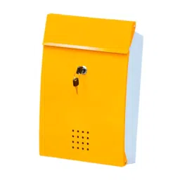 Bnf®Locking Mailbox Wall Mounted Metal Post Box for Gate Outside House Apartment White Yellow|Home & Garden|Home & Garden|1 Locking Mailbox image 3