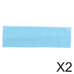 ZOOMELLA 2xSports Yoga Headband Sweatband Workout Stretch Headband Hair Band Light Blue image 1