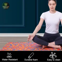 Crown Cult Yoga Mat for Women and Men 6MM TPE Material with Carrying Strap, Extra Thick Exercise Mats for Workout Yoga Mat for Women for Workout, Yoga, Fitness, Exercise Mat Anti Slip Yoga Mats Exercise Mat for Home, Gym, Pilates & Workout image 3