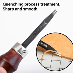WUTA Edge Skiving Beveler Tools for Leather Craft 3pcs High Carbon Steel Edge Skiving Leather Craft Keen Edge Cutting Tool for DIY Beveling (0.8 mm,1 mm,1.2 mm) image 5