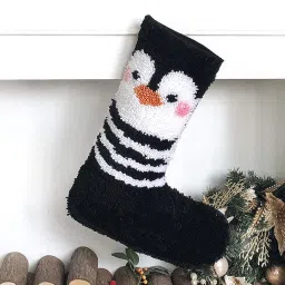 MERISHOPP Creative Latch Hook Kits Christmas Sock Design Rug Carpet Making Penguin Crafts | Needlecrafts & Yarn | Rug Making | Latch Hooking | Latch Hooking Kits image 5