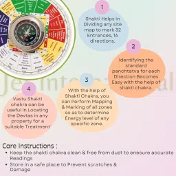 Jet Vastu Shakti Chakra with Compass Energy- Home Office Activate Balance Corner, Vastu Dosh Nivaran, Good Luck, Money, Vaastu Shastra Remedy, Decor, (Jet Shakti Chakra) image 2