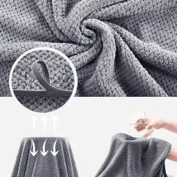 LINEAR Microfiber Hand Towels/Face Towel/Small Size Towel/Towel for Men, Women & Babies/Ultra Soft, Absorbent & Quick Dry Towels for Gym, Travel 300 GSM (Grey) image 1