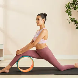 Amazon Brand - Symactive Premium EVA Large Size Yoga Wheel | Big Circle Wheel For Abs, Back Bends, Stretching, Home Training, Deep Tissue Massage, Back Pain & Body Posture, 13 x 5.5 inch (Unisex) image 4