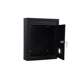 SPYLOCK Mail Box Letter Box for Home and Gate Wall Mount Box Black (Size 11 * 9 * 3 inch) image 1