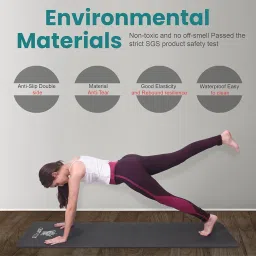 Crown Cult Yoga Mat for Women and Men 13MM NBR Material with Carrying Strap, Extra Thick Exercise Mats for Workout Yoga Mat for Women for Workout, Yoga, Fitness, Exercise Mat Anti Slip Yoga Mats Exercise Mat for Home, Gym, Pilates & Workout (With 1 Year Warranty) image 3