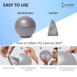 Cockatoo PVC 25 Cm Mini Gym Ball, Exercise Ball, Exercise & Fitness, Grey image 3