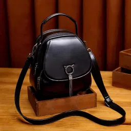 club bollywood Meadawgs® Women Mini Backpack PU Leather Small Crossbody Bag for Travel Outdoor Summer Black|Clothing, Shoes & Accessories | Womens Handbags & Bags|1 Mini Backpack image 1