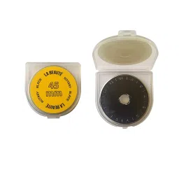 LABEAUTE 45mm Rotary Cutter for Fabric, Cloth, Tailoring, Sewing, Quilting, and Crafts with 5 Extra Blades (Yellow) image 2