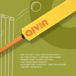 Aivin Zapbat Cricket Bat | Durable Plastic | Full Size (34 x 4.5 Inch) | Comfortable Rubber Grip | Lightweight | All Ages | Indoor/Outdoor Play image 4