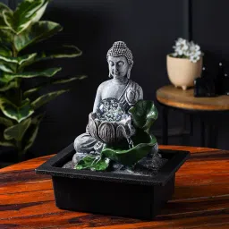 The Artment your artistic apartment Buddha’s Lotus Tabletop Indoor Fountain for Home Decor | Spiritual Decor for Home, Office & Meditation Spaces (Height: 28 CM) image 5