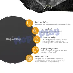 Hop N Play Replacement Jumping Mat for 6ft Trampolines Round Frame - Perfect Bounce, Fits Most Brands - Fitness, Gymnastics, Exercise, Outdoor Fun - Durable Mat for 36 Springs image 2