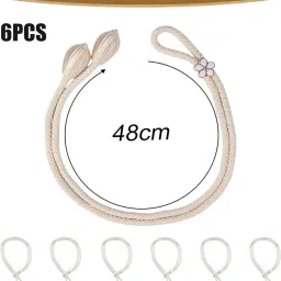 6 PCS Curtain Holders for Wall, Material, Curtain Rod Holders for Wall, Suitable for All Rooms, Durable Design image 1