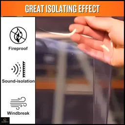 Qlarity Covers 1.5mm Thick PVC Strip Curtain | Size- 7 Feet Long | 6 Strips, 8.5 Inches Wide Vinyl Transparent Door Curtain | Ideal for Cold Storage/Office/Balcony/Home Spaces (Transparent) image 4