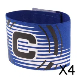 VELURA 4xCaptain Armband Football Soccer Sports Adjustable Arm Bands Blue|Sporting Goods | Team Sports | Soccer | Clothing, Shoes & Accessories image 1