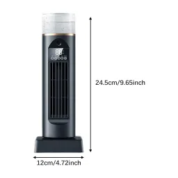 TRENDIVIBE Desk Tower Fan Powerful Low Noise USB 6 Gear Wind Speed for Small Space Home Black image 1