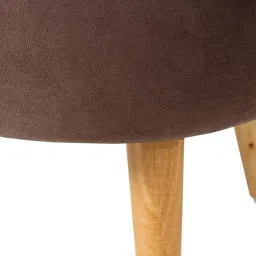 PLATINUM WOOD CRAFT Foam Pouf (Chair Brown, Pre Assembled) image 1