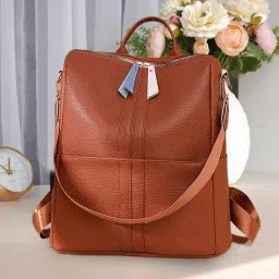 club bollywood BNF®Backpack Utility Modern Compact Casual PU Leather Purse for Gifts Rvs Go Out Brown|Clothing, Shoes & Accessories | Womens Handbags & Bags| Womens Handbags & Bags|1 Piece Backpack image 1