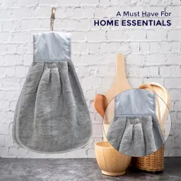 Wash Basin Hanging Hand Kitchen Towel Napkin with Loop | 200 GSM | Kitchen Sink Towel | Pack of 1 in Sand image 1