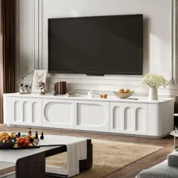 Heera Moti Soro TV Unit/TV Stand & Entertainment Unit (White, Medium) image 2