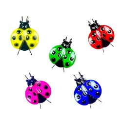STYLEHEAVEN 5Pcs Ladybug Wall Decoration Statue Wall Sculpture for Bedroom Fence Terrace image 1