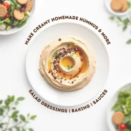 Organic Tahini 454g - Hulled Sesame Seeds - Ideal Tahini for Hummus - Smooth and Nutty Spread - 100% Pure and Natural - The Holly Tree image 5