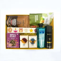 FESTIVE CRATES Rakhi Gift Hamper for Brother – Cookies, Ladoos, Plantable Rakhis, Bodycare,Roli Chawal & Festive Add-ons image 4