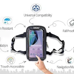 Bhoomika _ Mobile Holder for Scooty - Scooty Accessories, Activa Mobile Holder for Scooter, Compatible with All Scooters, Water Resistant Mobile Pouch (Black) image 4