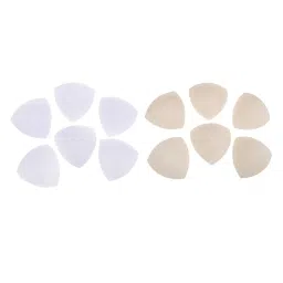 merishopp MERISHOPP® 6 Pairs Triangle Sewing in Insert Foam Soft Cup Removable Padded White Beige|Crafts | Sewing | Foundations & Undergarments | Bra Cup Pads image 3