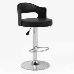 Nityam Modern Adjustable Height Bar Stool Chair Suitable for Kitchen Home Cafeteria Bar Cafe Dining Office Shops (Color-Black) image 2