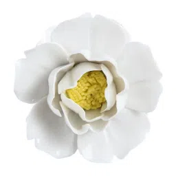 CALANDIS™ Ceramic Flower Wall Decoration Sculptures for Home Bedroom Office s White | Home D?©cor | Figurines image 4