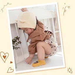 tecokart TecoKart® 6 Pairs Baby Anti-Slip Socks Set for Boys & Girls, Cute Cotton Cartoon Animal Thermal Socks for Kids 12-36 Months, Sweat-Absorbent, Non-Skid, Comfortable Baby Socks for Foot Length 12cm image 5