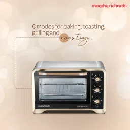 Morphy Richards 30Rcss Otg Oven For Kitchen|30 Litre Oven Toaster Griller|Convection Fan&Rotisserie Function|Stainless Steel Oven|Temperature Control|2-Yr Warranty By Brand|Gold&Black,1600 Watts image 4
