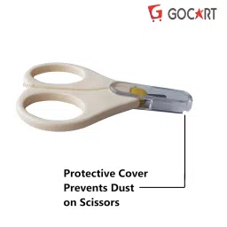 GOCART WITH G LOGO New Born Baby Safety Nail Scissors With Circular Cutter Head (White), 1 Count image 4