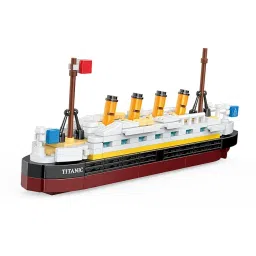 Teksbar Creative DIY Cruise Boat Building Blocks | Plastic Model Ship Assembly Toy | Educational Construction Set for Kids & Adults image 2