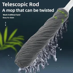 MSclassy Magic Spin Mop with Bucket & Long Handle – Self-Wringing Microfiber Mop Stick with Refill for Wet & Dry Floor Cleaning on Wooden, Tile & Marble Floors image 4