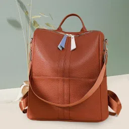 club bollywood BNF®Backpack Utility Modern Compact Casual PU Leather Purse for Gifts Rvs Go Out Brown|Clothing, Shoes & Accessories | Womens Handbags & Bags| Womens Handbags & Bags|1 Piece Backpack image 2