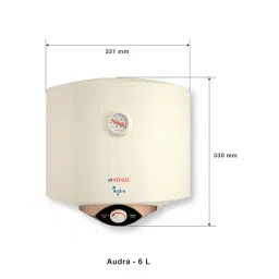 Venus Audra 6 Litres (Ivory) Storage Water Heater | Porcelain Enamelled Tank | 5-Star | ISI | Multi-Safety System Geyser 6 ltr capacity | Guarantee-7 Years on Inner Tank | High-Rise Compatible | 8 Bar image 3